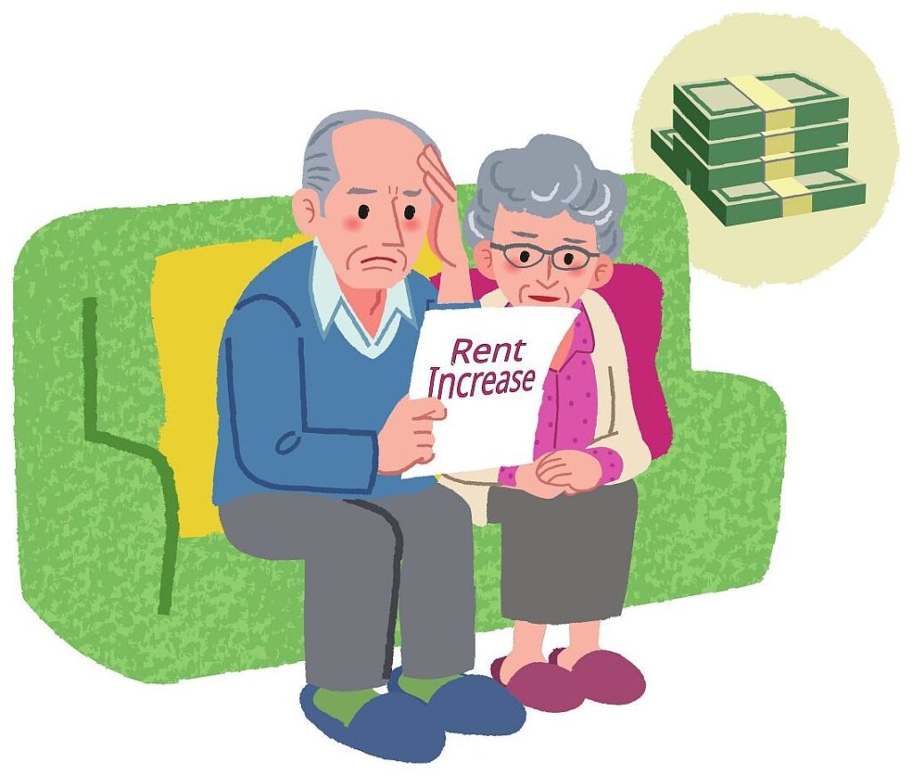 Elderly Couple With Rent Increase Notice